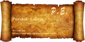 Perdek Edina névjegykártya
